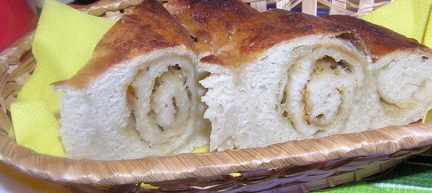 Сырный хлебна грибном соке…