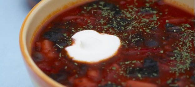 Борщ с морской капустой