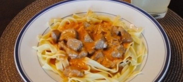 Бефстроганов с горчицей