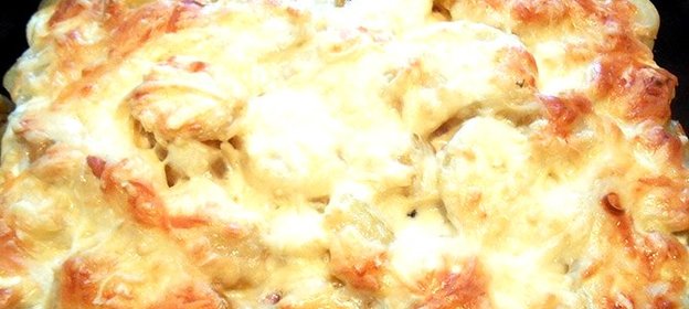 Запеканка картофельная с сушеными грибами