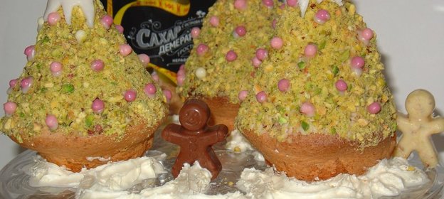 Праздничные кексы Новогодняя Елочка