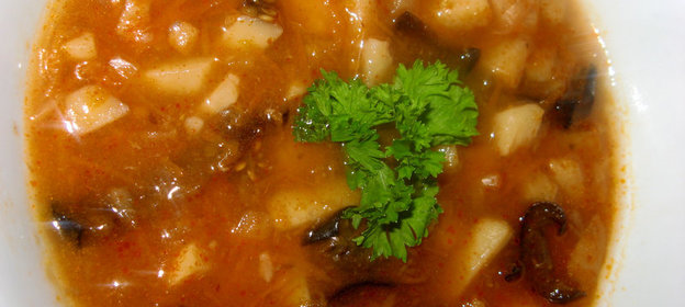 Щи с сушёными баклажанами