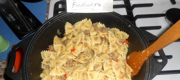 Макароны по-флотски с итальянской ноткой