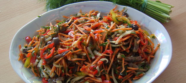 Хе из баклажанов по - корейски