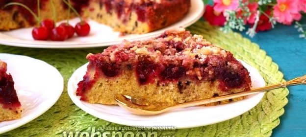 Вишнёвый пирог с шоколадом