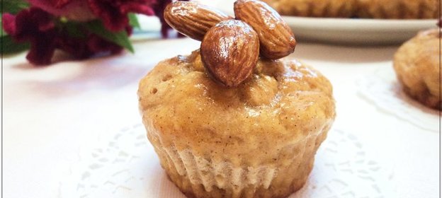 Яблочные кексы с корицей и медовыми орехами