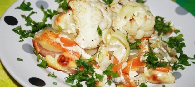 Запеканка из летних овощей с очень вкусной заливкой