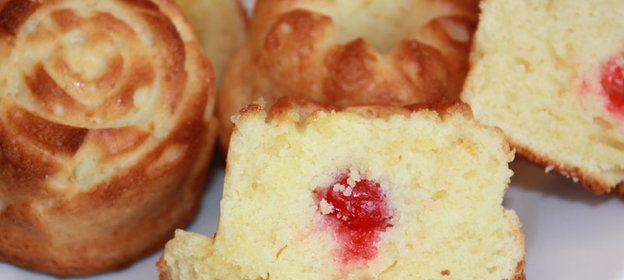 Творожные кексы с начинкой