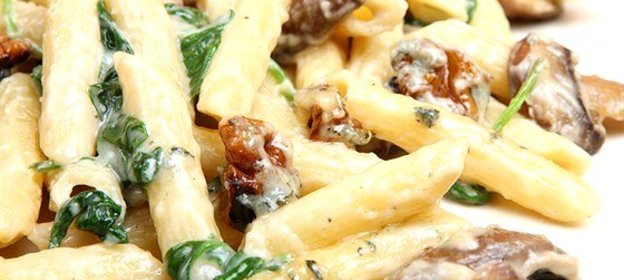 Макароны с грибами