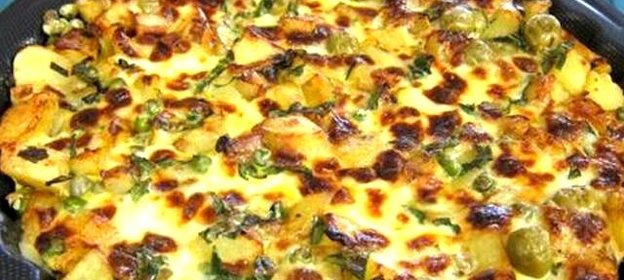 Яичница с горошком