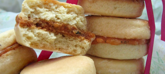 Печенье с прослойкой из персика, папайи, и... цуккини (Это все Ларочка!)