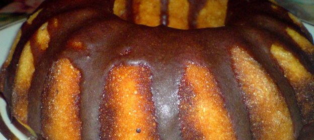 Воздушный манник с шоколадной глазурью