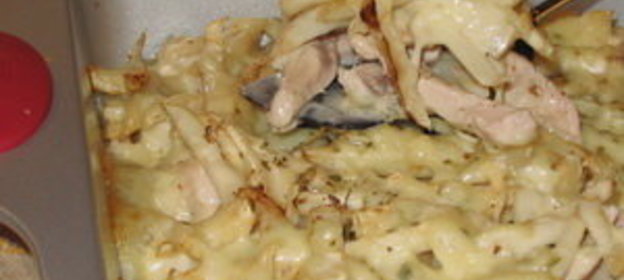 Запеканка из корневого сельдерея с курицей