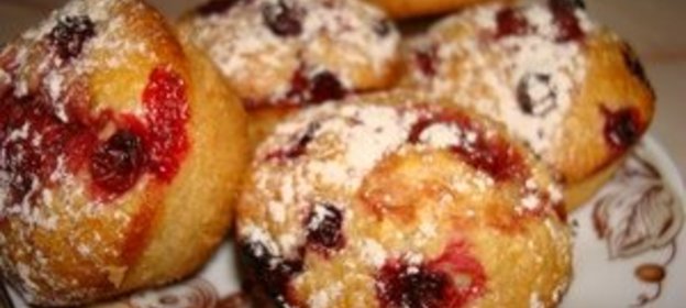 Овсяно-яблочные кексики с ягодами