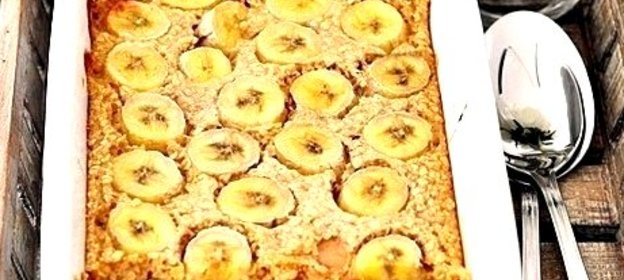 Овсяная запеканка с бананами