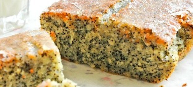 Кекс с лимонной цедрой и маком