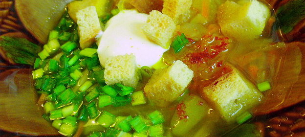 Щи из квашенной капусты(постные)