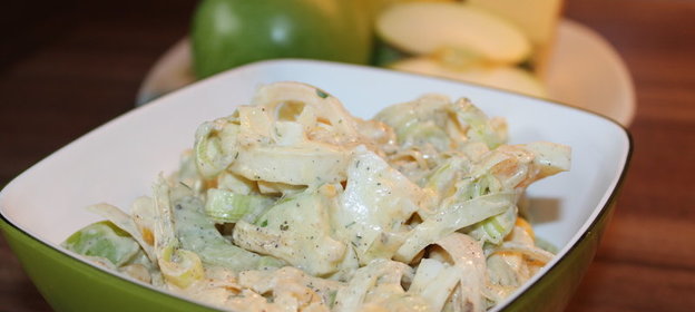 Салат с луком-пореем