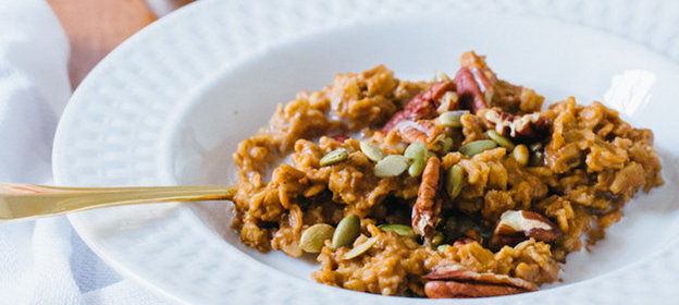 Овсянка с тыквенным пюре