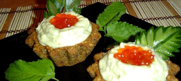 Тарталетки из черного хлеба