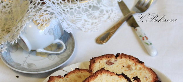 Творожный кекс с арахисом и лимонной цедрой