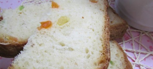 Хлеб белый с цукатами в хлебопечке