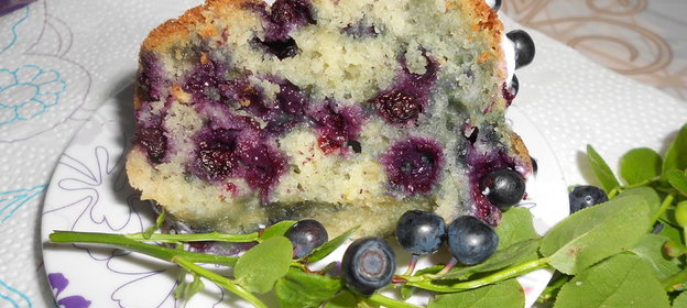 Нежный черничный кекс с Семолина