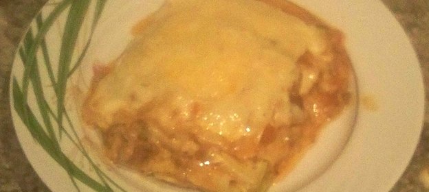 Мясная лазанья с кабачками