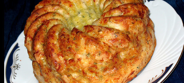 Сырный кекс с грудкой индейки и укропом