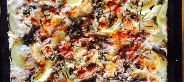 Запеканка из мясного фарша и овощей