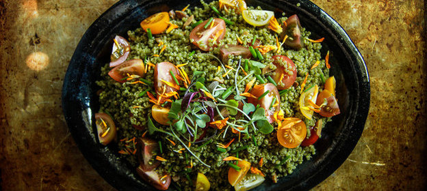 Киноа под соусом Песто