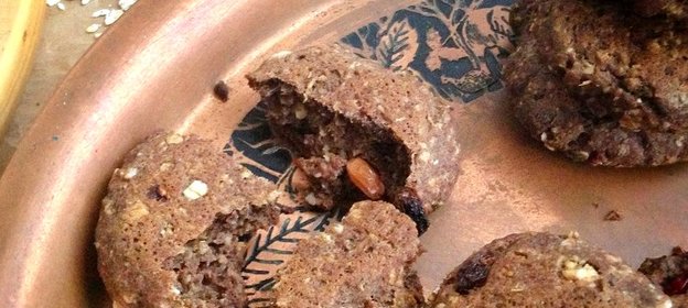 Имбирное печенье из льняной муки с овсянкой