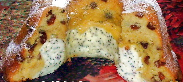 Кекс Столичный с творожно-маковой начинкой