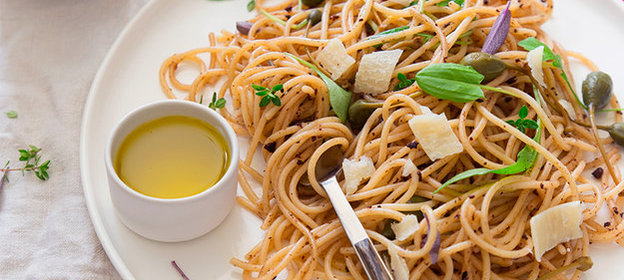 Спагетти с каперсами