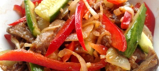 Огурцы с мясом по корейски