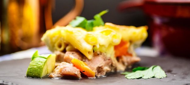 Запеканка из макарон с курицей