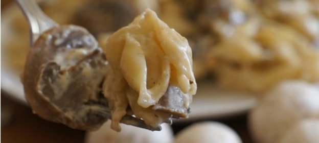 Паста с белыми грибами в сливочном соусе