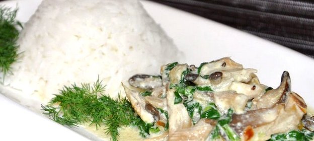 Вешенки в сливках