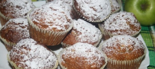 Яблочно-мандариновые кексы на растительном масле