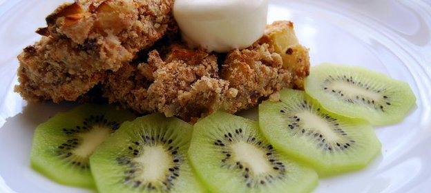 Яблочный крамбл с шоколадом