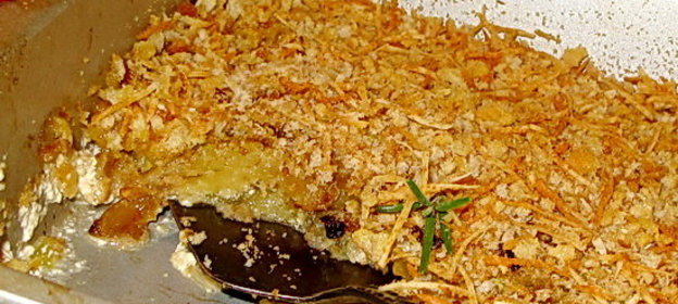 Гратен из кабачков с хлебными крошками