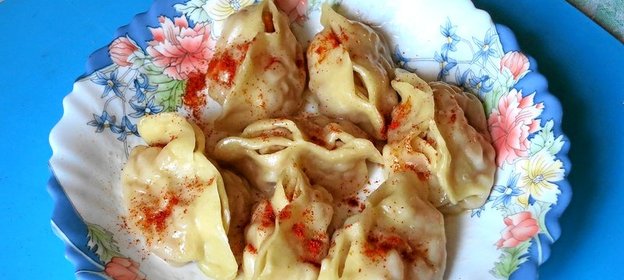 Манты с тыквой и курдючным салом