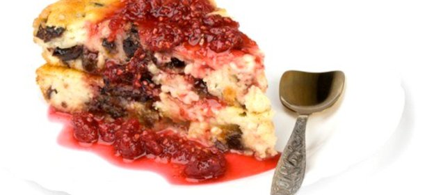 Запеканка из творога и фруктов