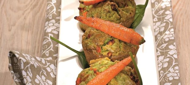 Морковные кексы с пармезаном