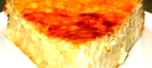 Творожная запеканка с яблоками и корицей на кефире