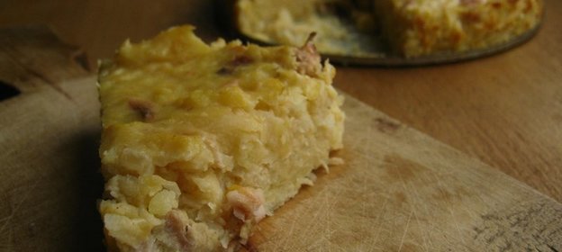 Капустная запеканка с картофелем и курицей