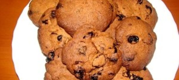 Печенье с сушёной клюквой и белым шоколадом