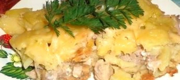 Запеканка с картофелем и крекером