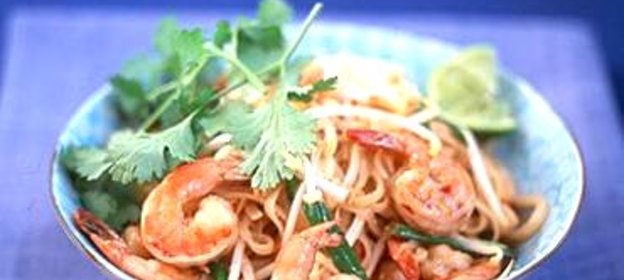 Рисовая лапша с креветками