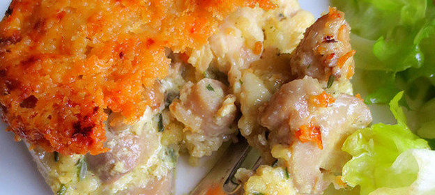 Куриная запеканка с хрустящей корочкой